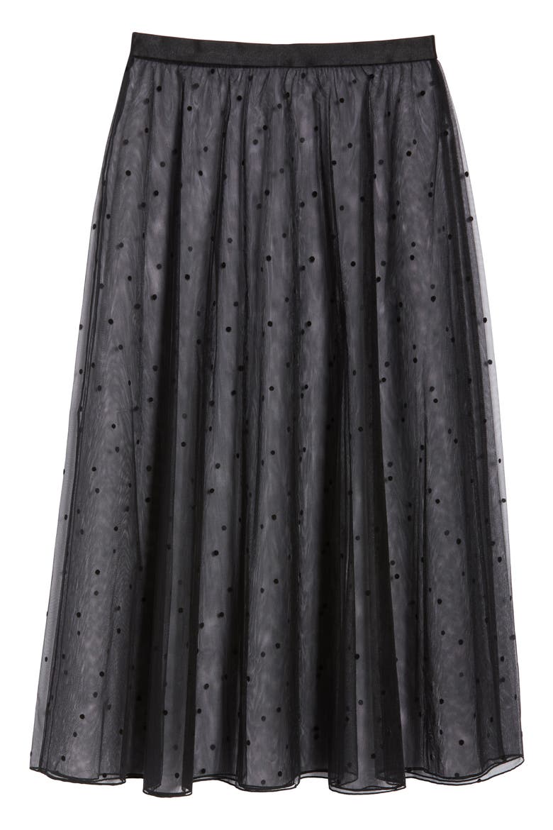 x Atlantic-Pacific Dot Mesh Half Slip, Alternate, color, BLACK/ BLACK DOT