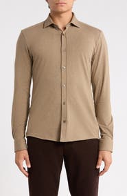 BOSS Roan Kent Slim Fit Stretch Cotton Button-Up Shirt