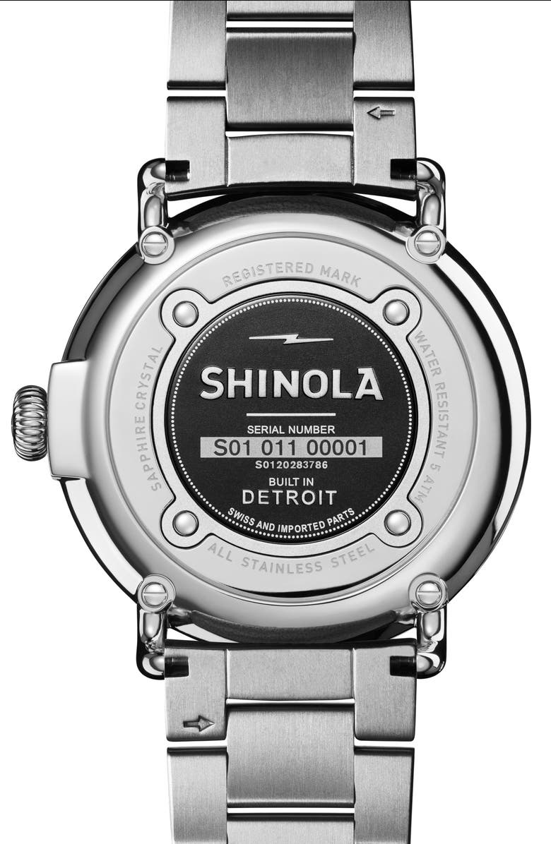 Shinola Runwell Sub Second Bracelet Watch, 47mm, Alternate, color, 