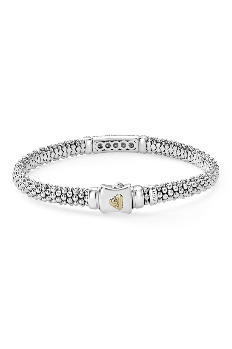 Caviar Lux Diamond Caviar Bracelet, Alternate, color, SILVER