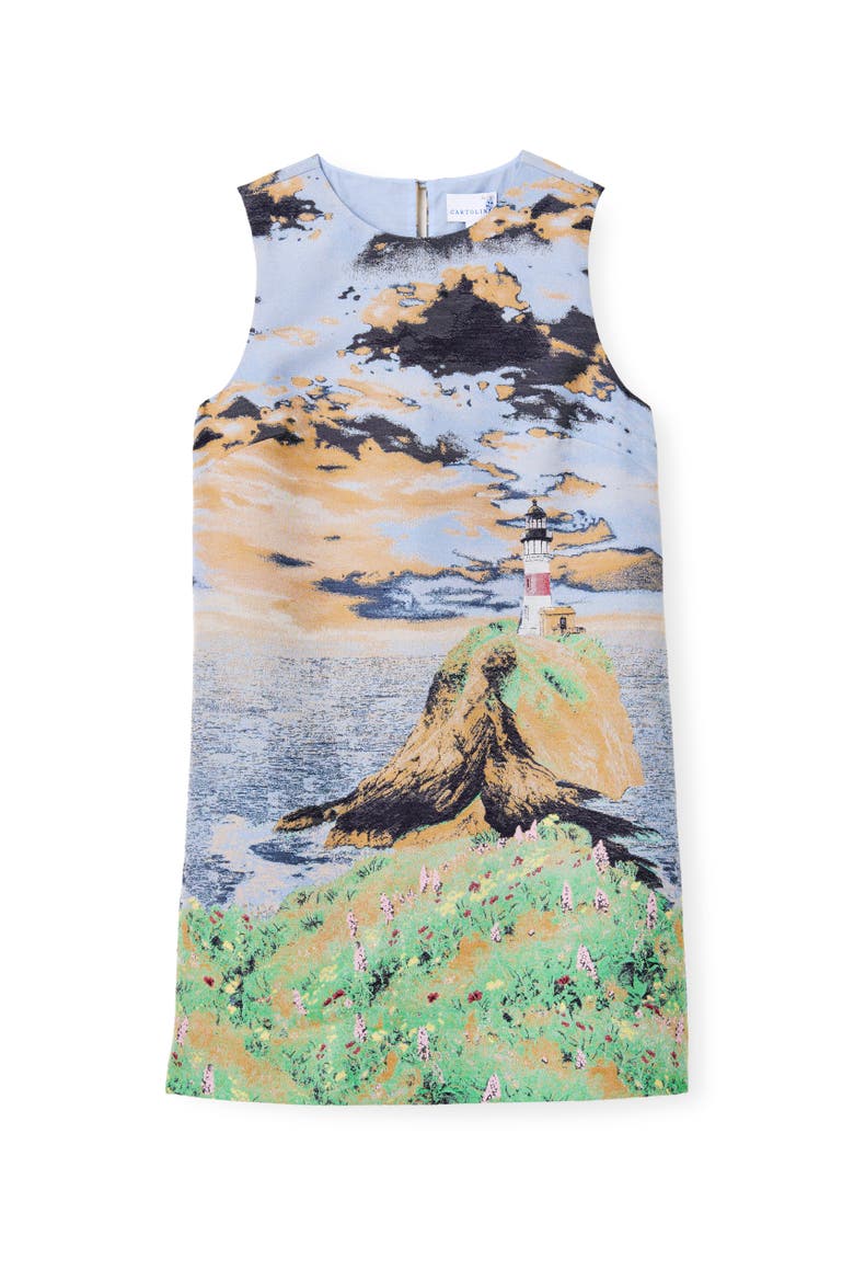 Annie Sankaty Lighthouse Shift Dress, Main, color, Sankaty Lighthouse