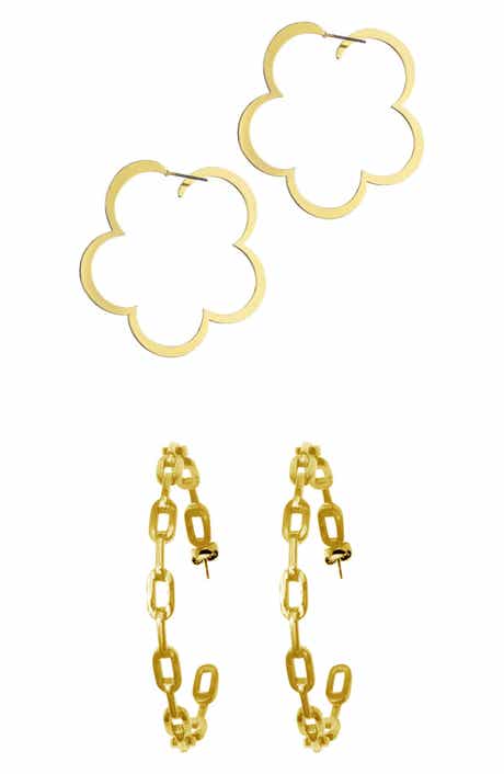 Adornia Set of 2 Assorted Hoop Earrings