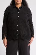 Forgotten Grace Floral Lace Button-Up Shirt