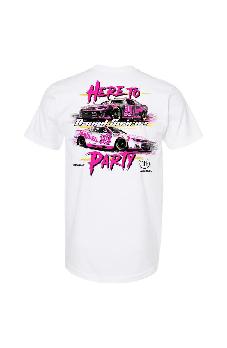 Trackhouse Racing Team Collection Men's Trackhouse Racing Team Collection White Daniel Suarez Tootsie's Cruisin Car T-Shirt, Alternate, color, White