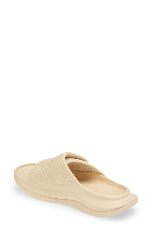 Hoka Gender Inclusive Ora Luxe Slide Sandal In Shortbread/eggnog