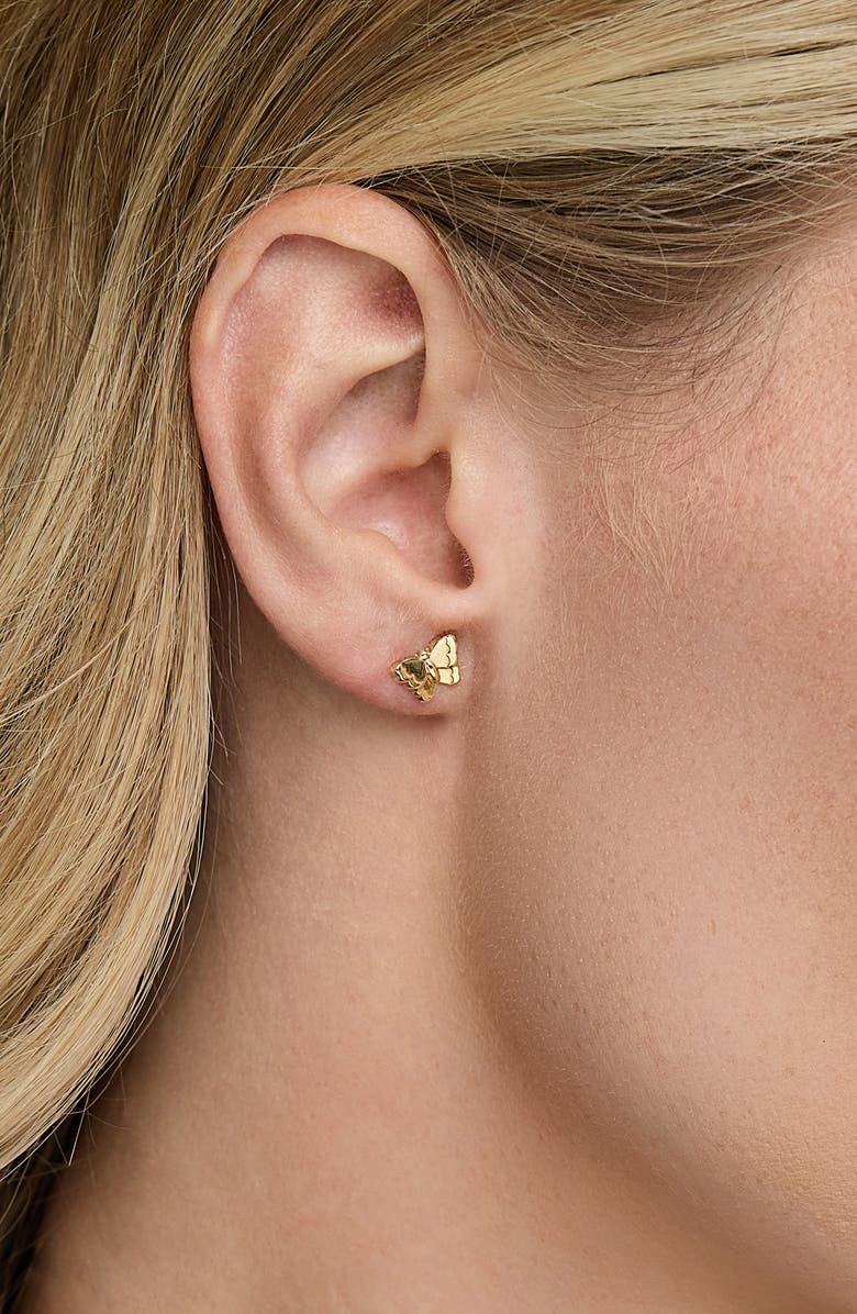 Bony Levy 14K Gold Butterfly Stud Earrings, Alternate, color, 14K Yellow Gold