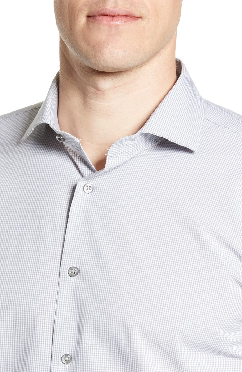 NORDSTROM MEN'S SHOP Tech-Smart Trim Fit Stretch Check Dress Shirt, Alternate, color, 
