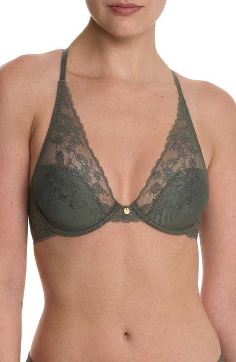 Cherry Blossom Lace Plunge T-Shirt Bra