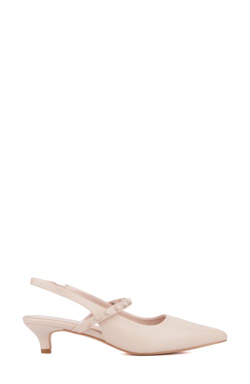 Torgeis Tamara Slingback Kitten Heel Pump In Beige