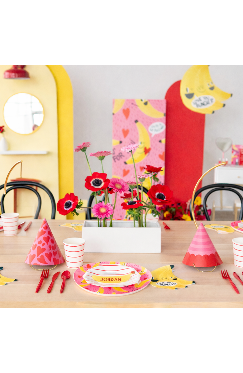 Daydream Society Bananas For You Large Valentine's Day Plates, Alternate, color, Assorted Pre-Pack