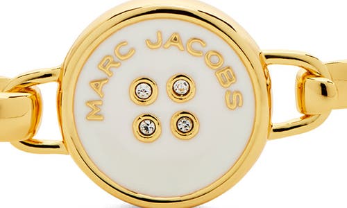 Marc Jacobs The Button Hinge Bracelet Accessories In Gold/cream