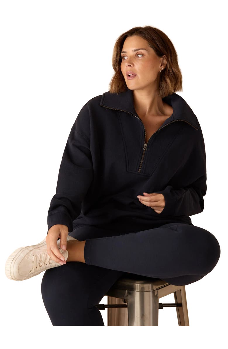 Live Unlimited Thick Stretch Cotton Leggings, Alternate, color, Navy