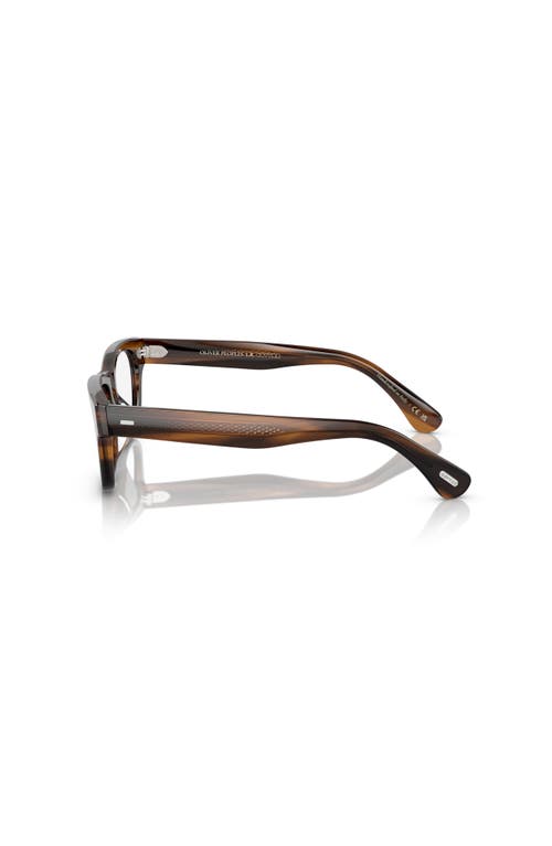 Oliver Peoples 53mm Rectangle Optical Glasses In Brown