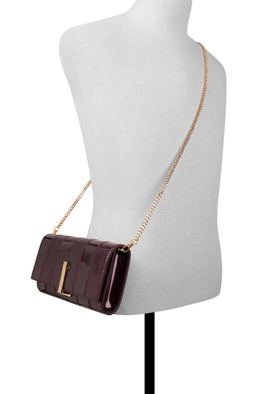 Aldo Alarissaa Faux Leather Clutch In Purple