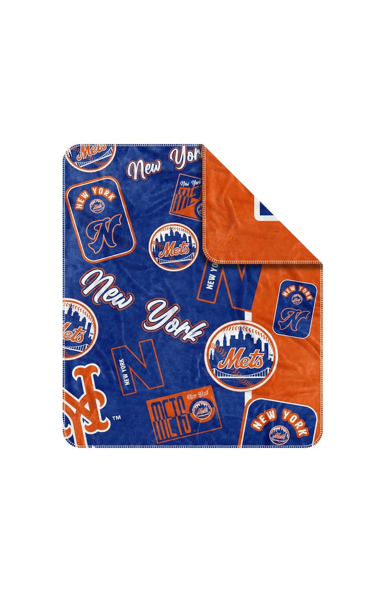 LOGO BRANDS New York Mets 50" x 60" Dream Weave Throw Blanket, Alternate, color, Royal