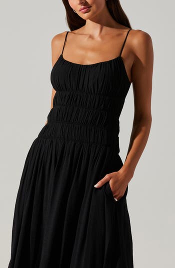 Andrina Shirred Maxi Sundress
