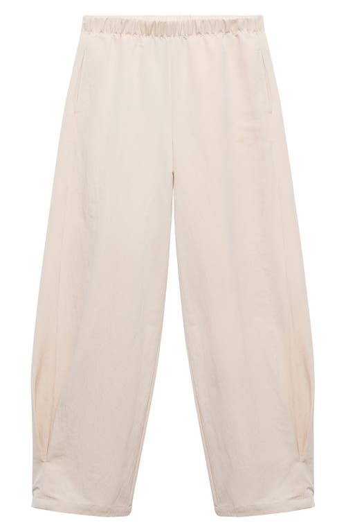 Mango Wide Leg Pants In Ecru