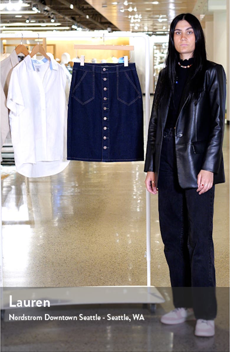 Button Front Denim Skirt, sales video thumbnail