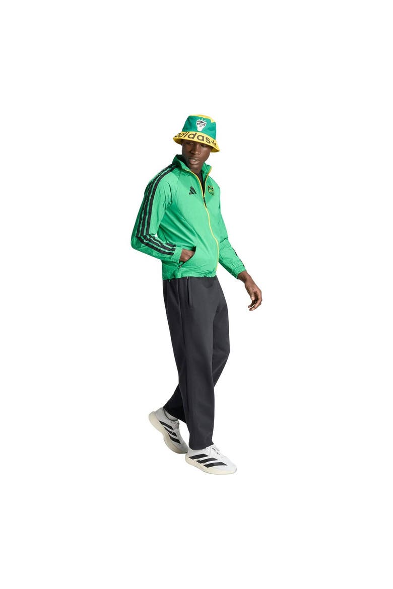 Men's adidas Green Jamaica National Team Anthem Full-Zip Jacket, Alternate, color, Green