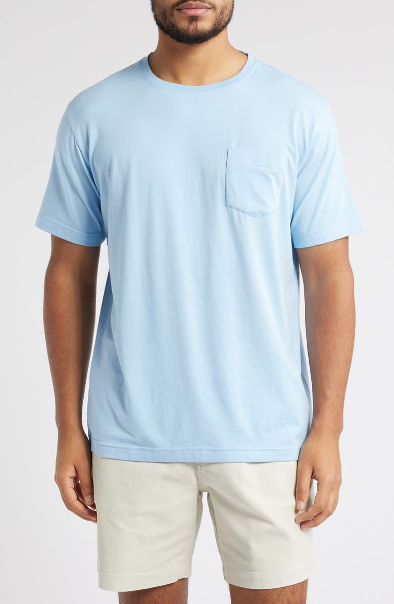Peter Millar Crown Comfort Pocket T-Shirt, Main, color, Morning Blue
