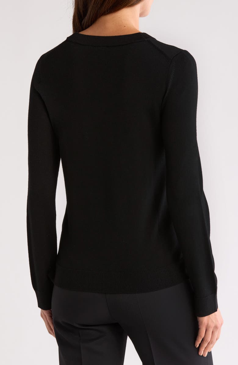 BOSS Feganasai Virgin Wool Sweater, Alternate, color, Blk