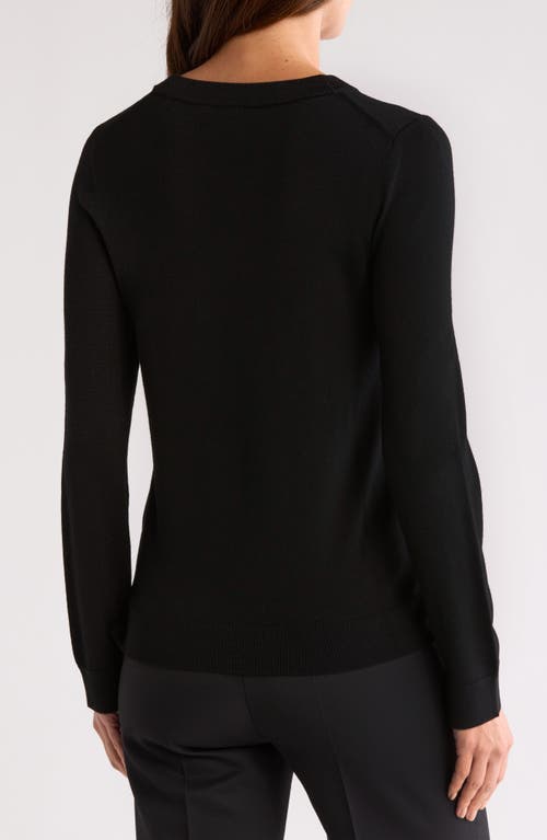 Hugo Boss Boss Feganasai Virgin Wool Sweater In Black