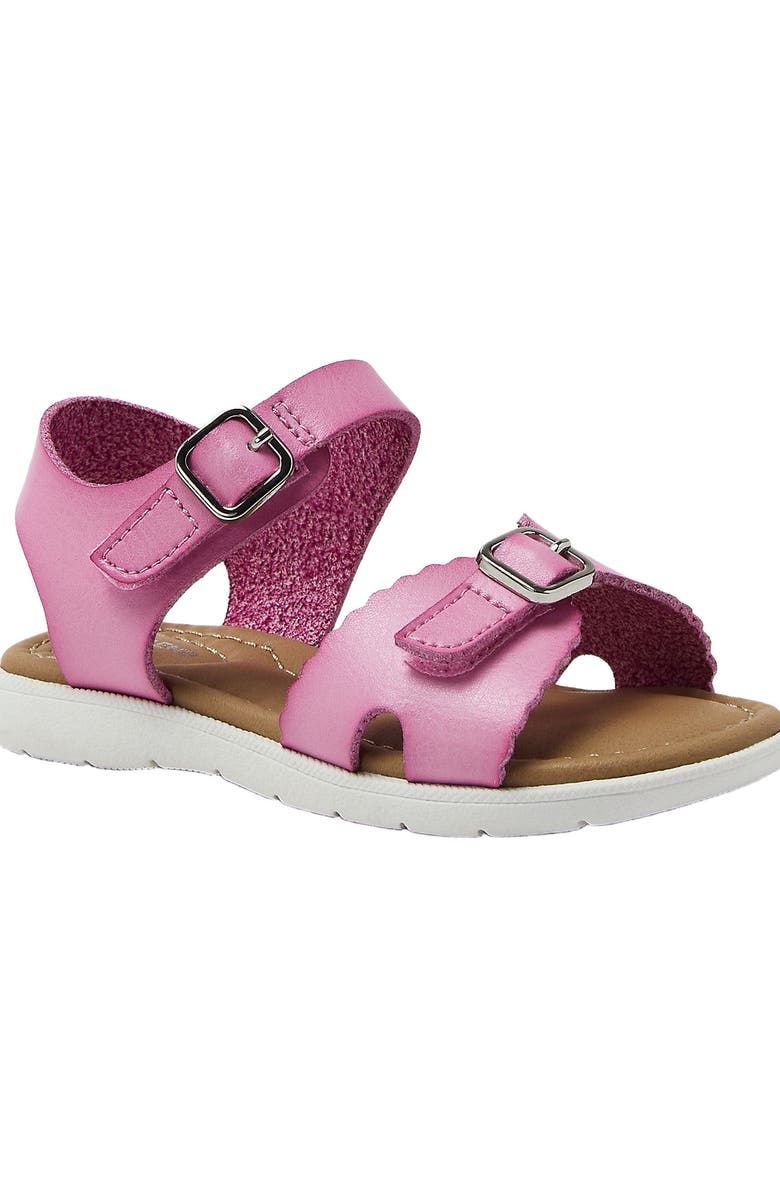 Lands' End Toddlers Easy On Scalloped Sandals, Main, color, Light Pink