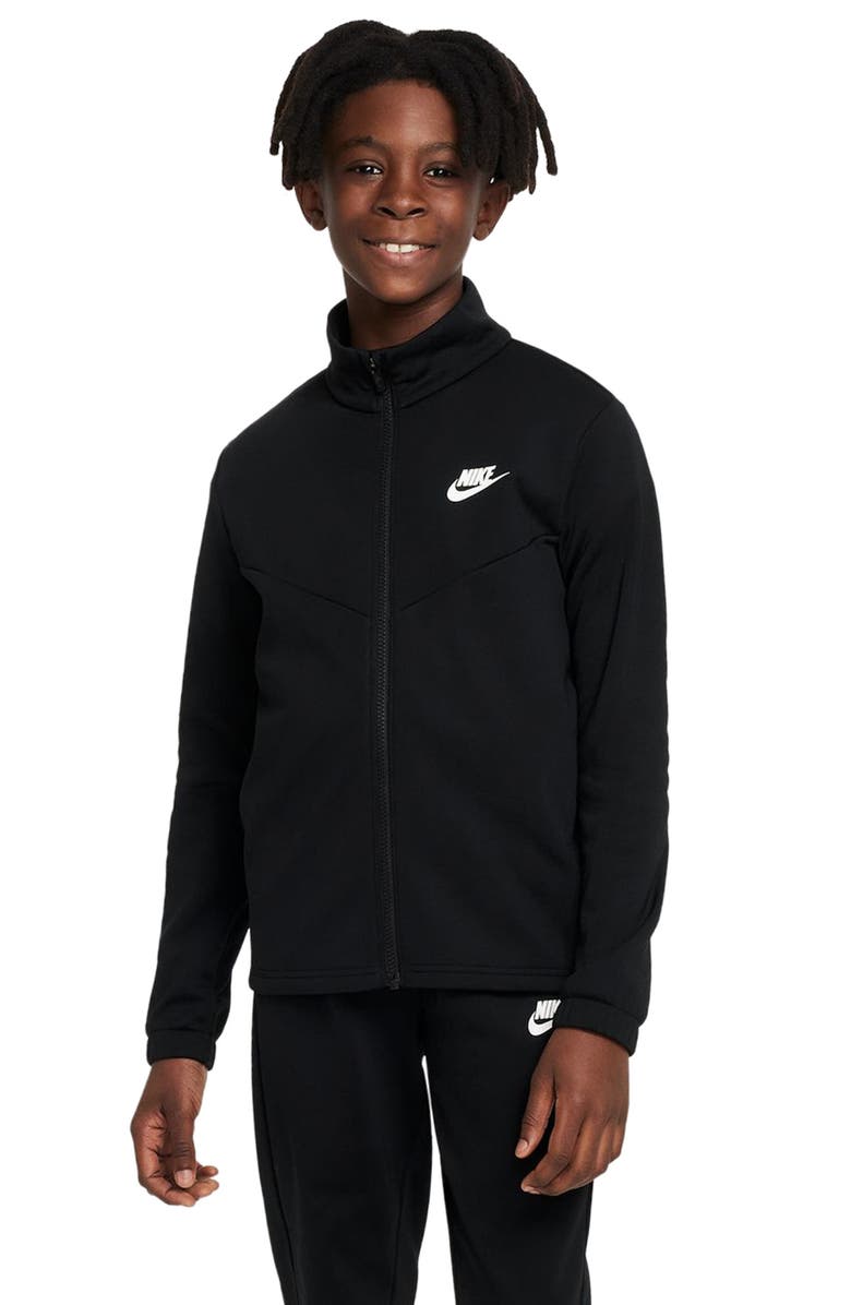 Nike Kids' Sportswear Track Jacket & Pants Set, Main, color, Black/ Black/ White