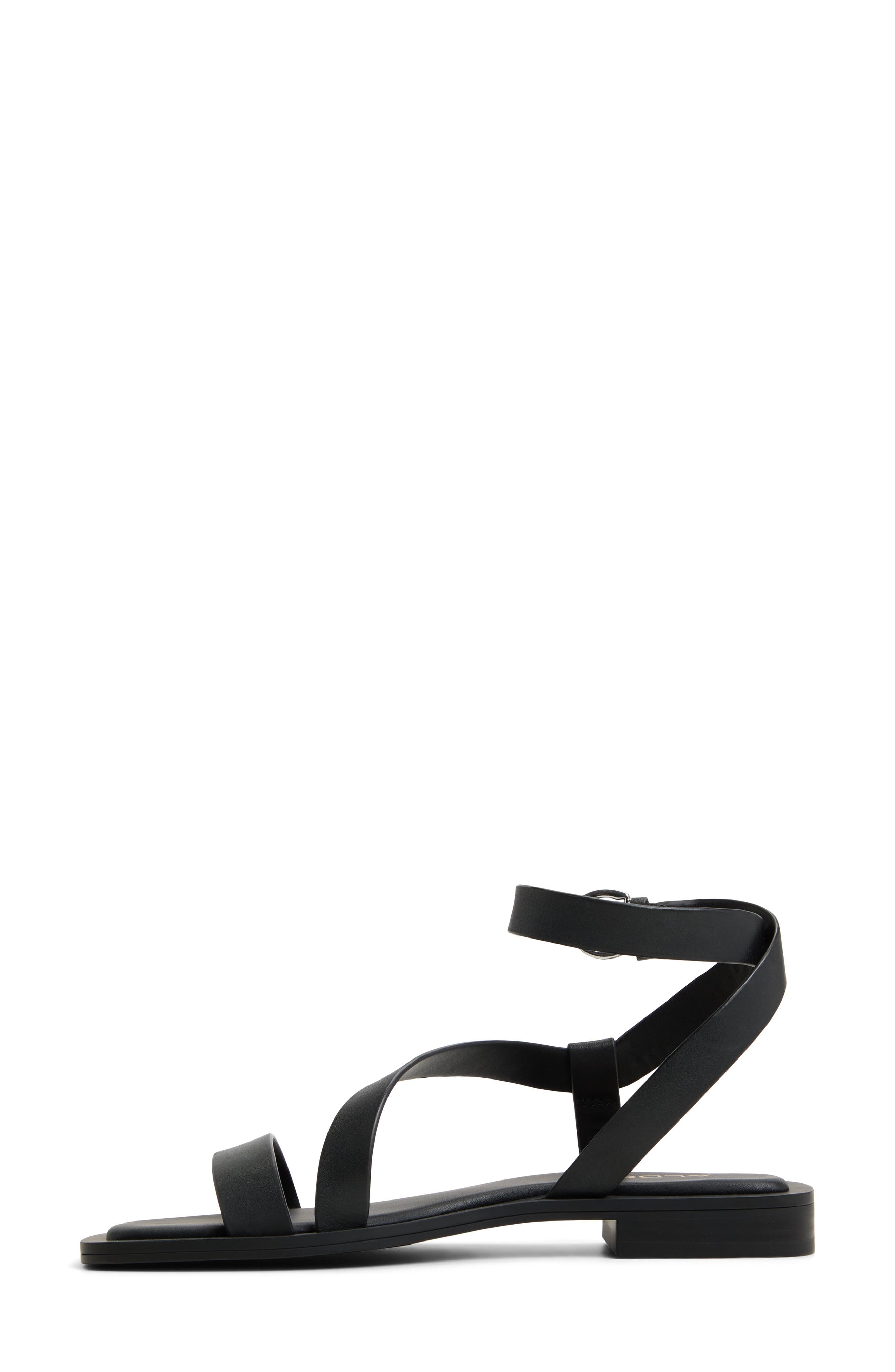 ALDO Grugar Ankle Strap Sandal, Alternate, color, Charcoal