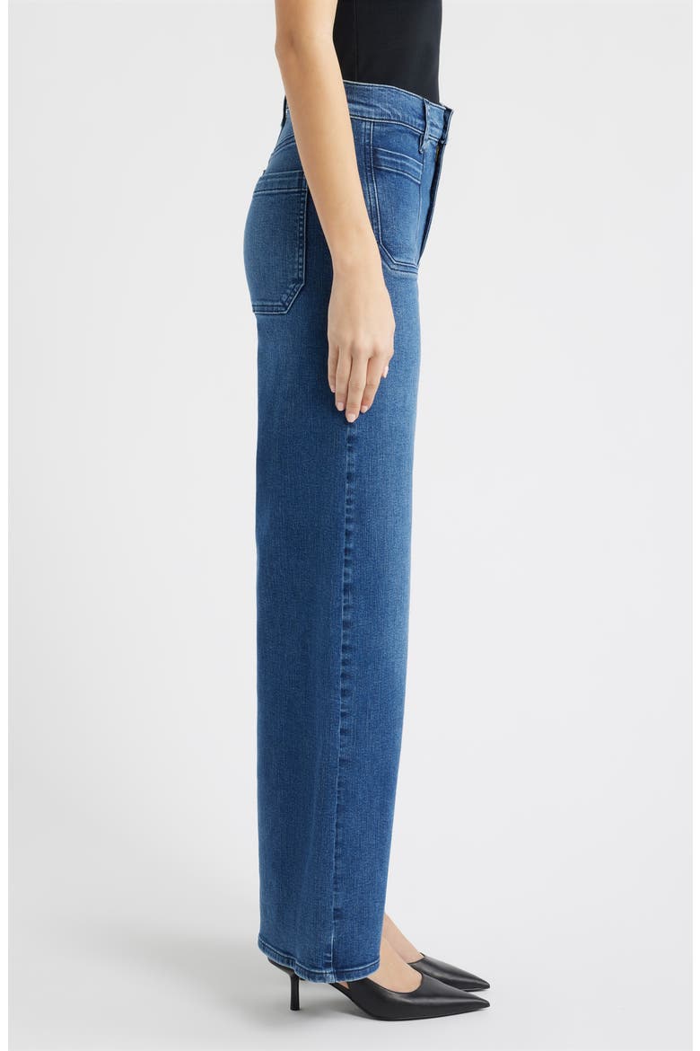 Le Slim Palazzo Patch Pocket High Waist Wide Leg Jeans, Alternate, color, IBERIA