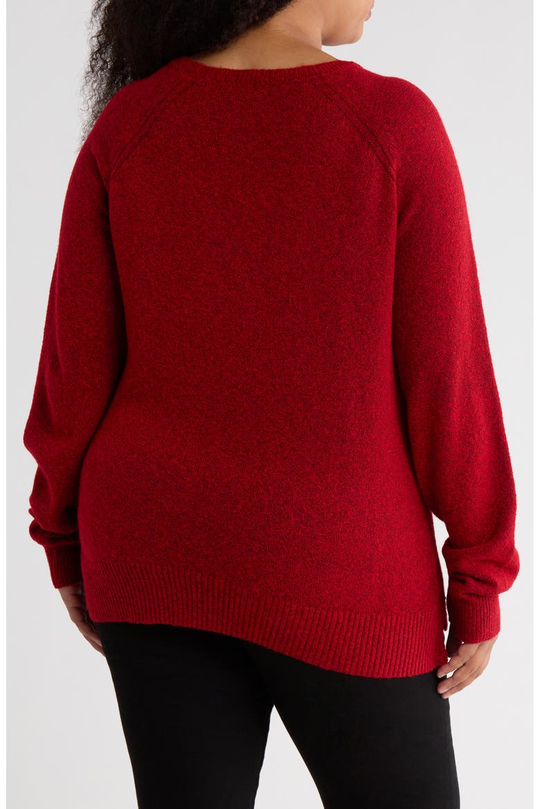 Raglan Sleeve Sweater, Alternate, color, RED BARBADOS CHERRY