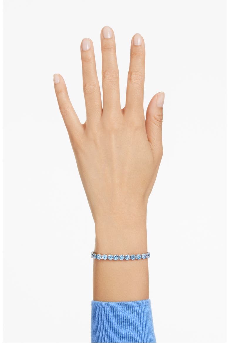 Matrix Crystal Tennis Bracelet, Alternate, color, BLUE