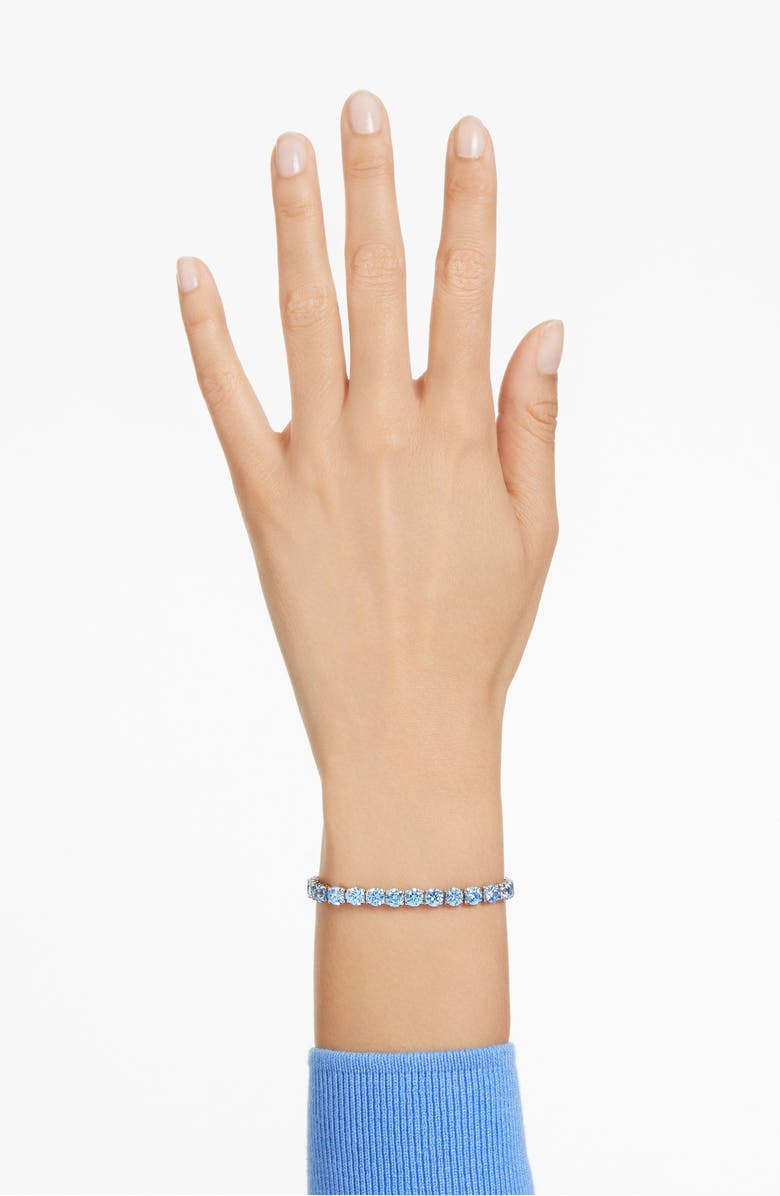 Swarovski Matrix Crystal Tennis Bracelet, Alternate, color, Blue