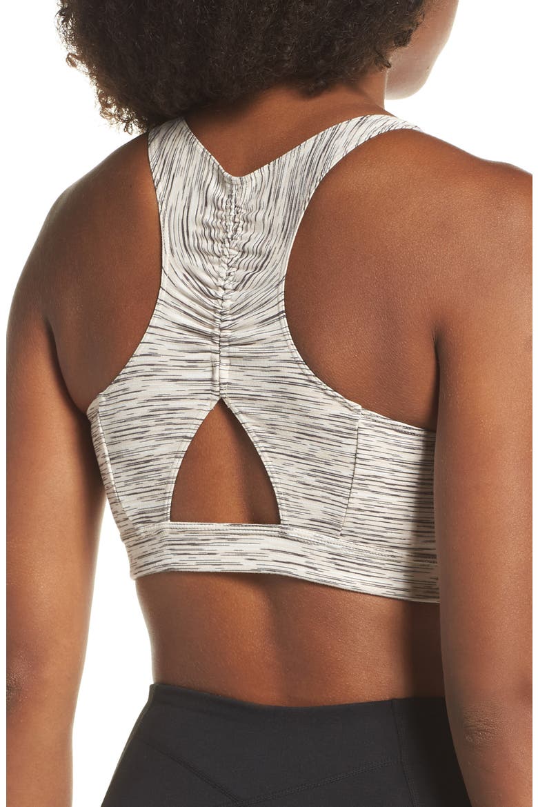 Sheer Drama Element Sports Bra, Alternate, color, BEIGE DUNE