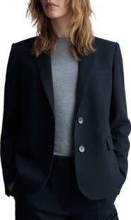 MANGO Pinstripe Suit Blazer