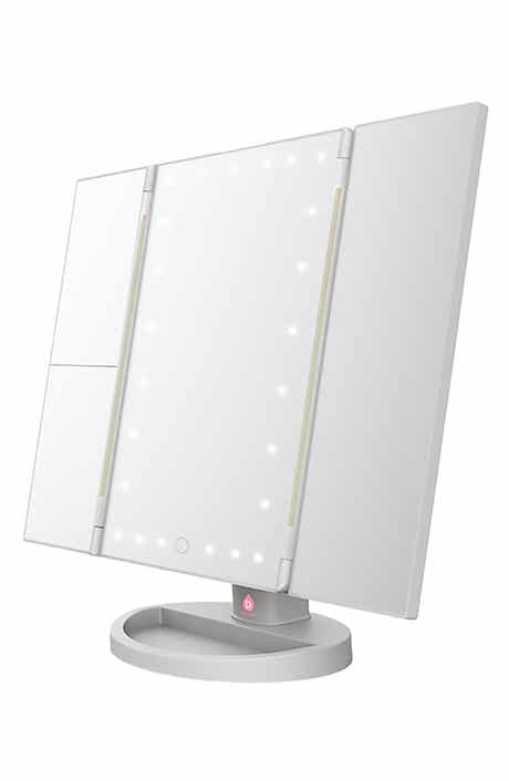 Tri-Fold LED Vanity Makeup Mirror