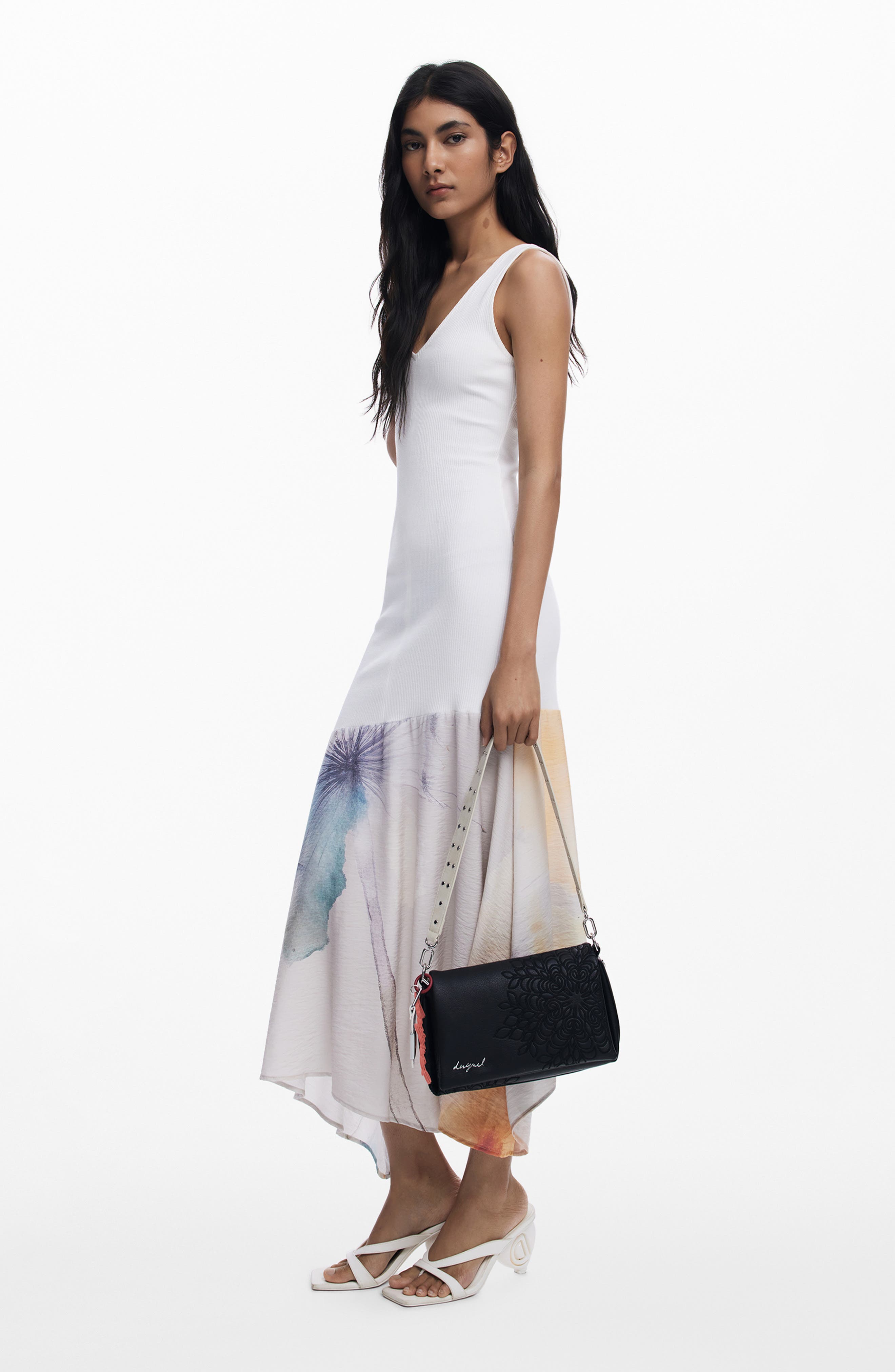 Desigual Faux Leather Crossbody Bag, Alternate, color, Black