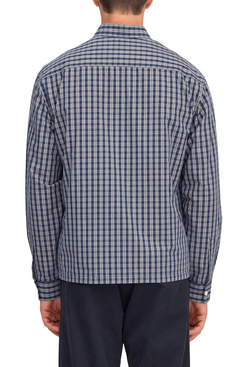 Deon Checked Organic Cotton Shirt, Alternate, color, NAVY CHECK