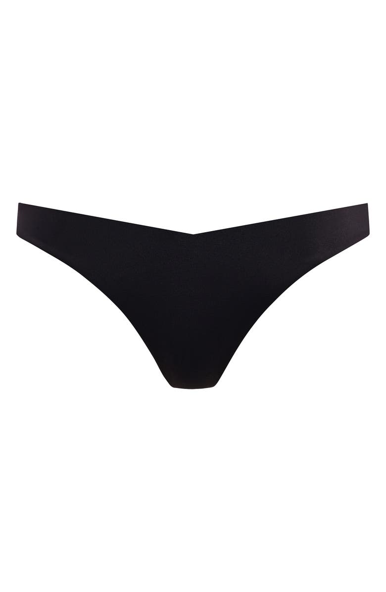 Freya Jewel Cove Brazilian Bikini Bottoms, Alternate, color, Plain Black
