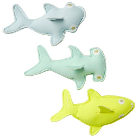 Dive Buddies Salty The Shark 3pk, Neon Yellow Pool Toys, Kids 6+