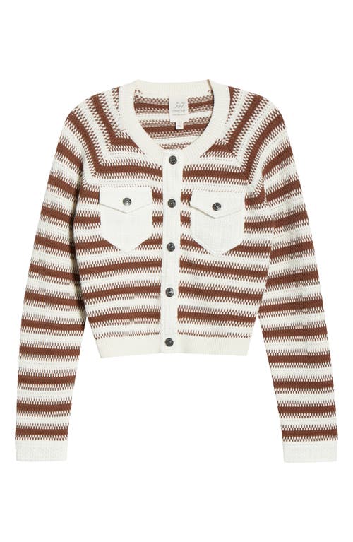 Cinq À Sept Suki Stripe Combo Cardigan In Multi