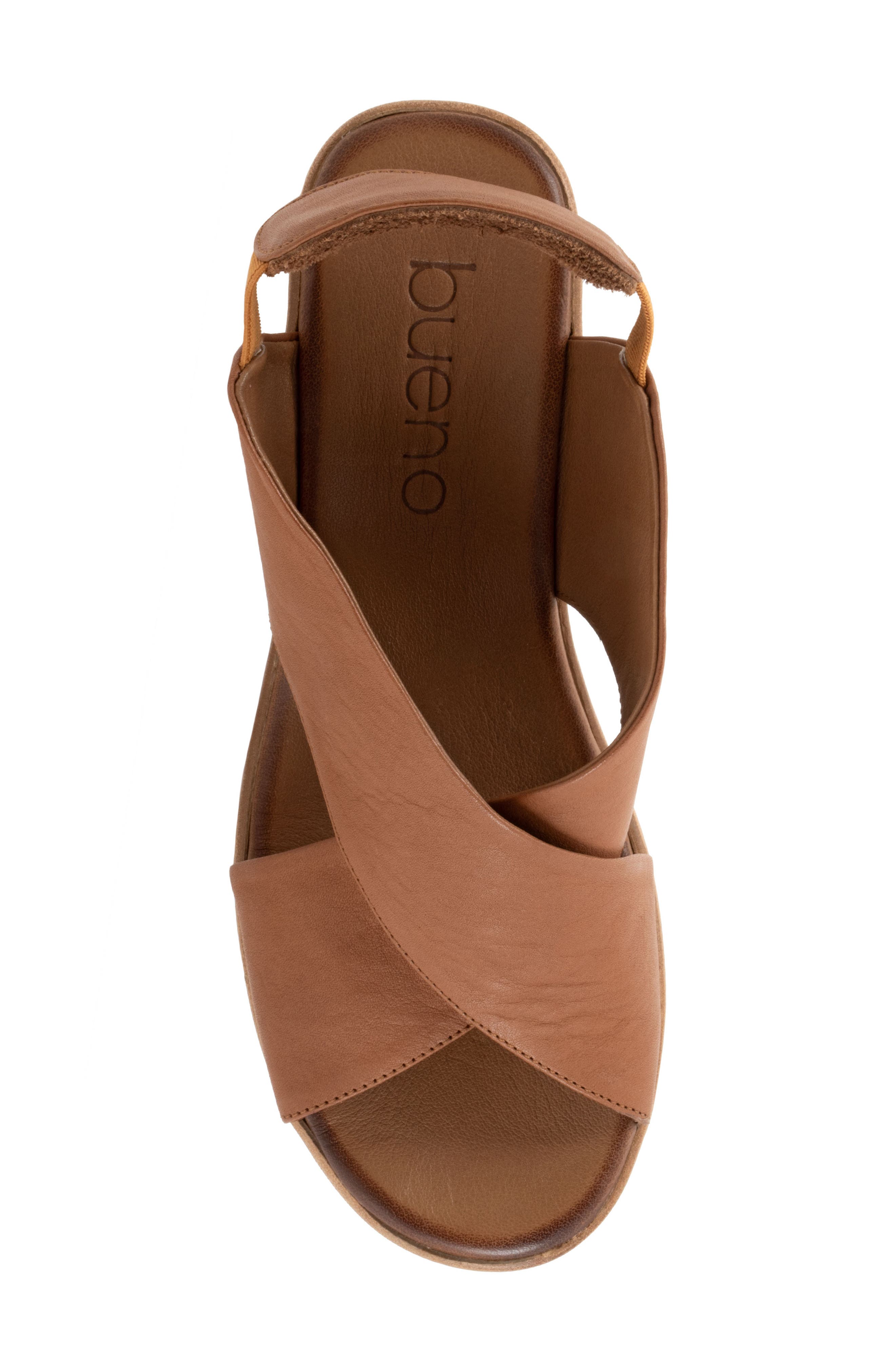 Bueno Naomi Platform Wedge Sandal, Alternate, color, Dark Tan