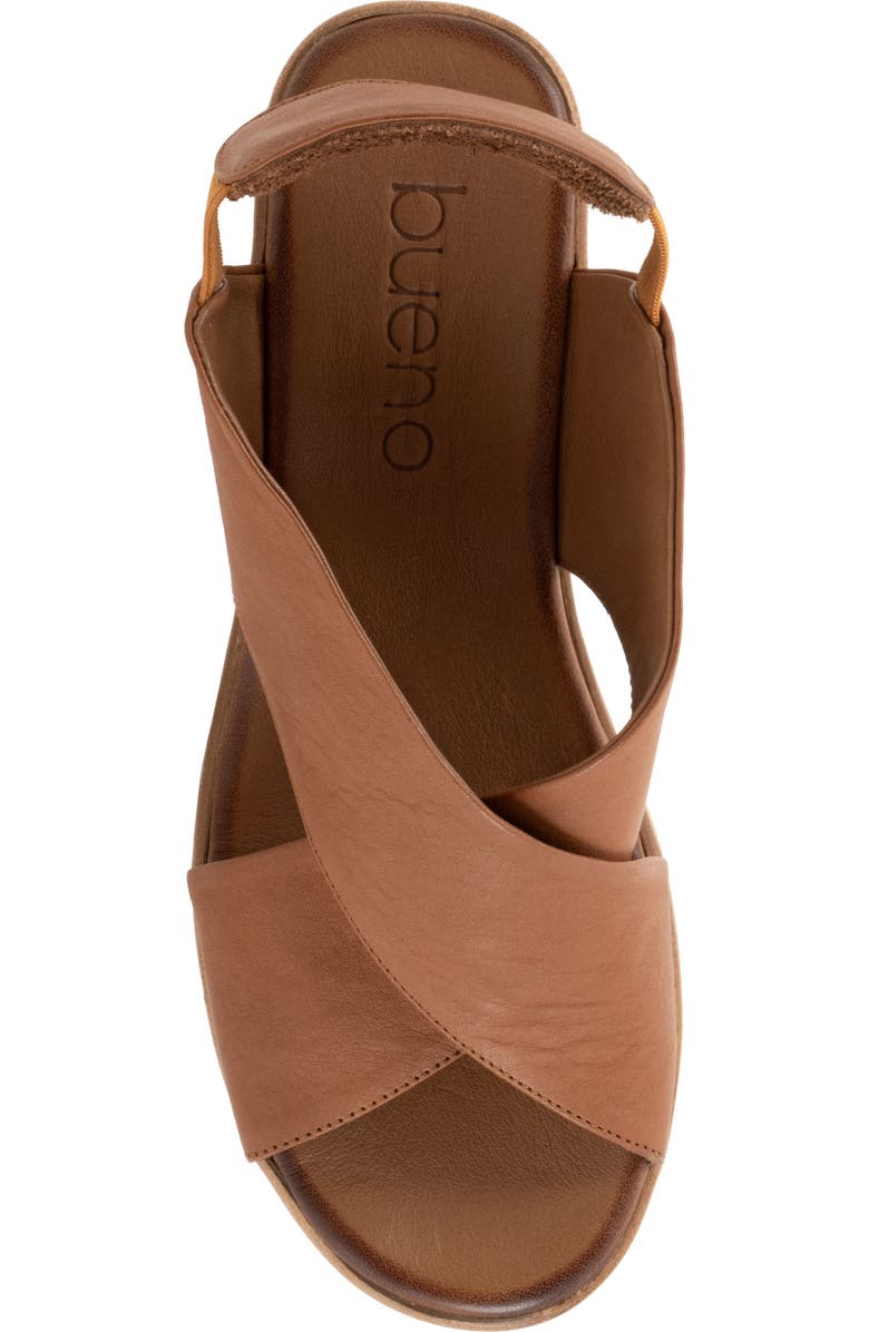 Bueno Naomi Platform Wedge Sandal, Alternate, color, Dark Tan