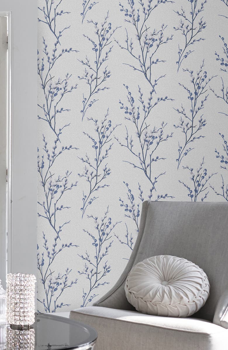 GRAHAM AND BROWN Laura Ashley Pussy Willow Removable Wallpaper, Alternate, color, 