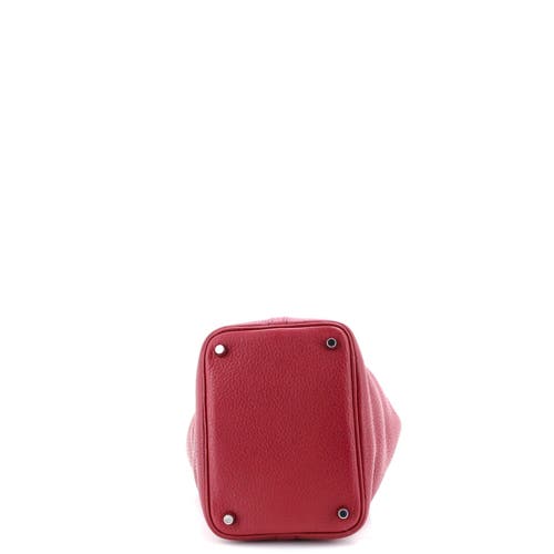 Pre-owned Hermes Hermes Picotin Lock Bag Clemence Pm In Red