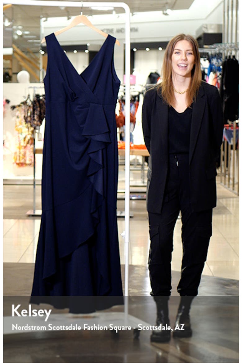 Sleeveless High-Low Ruffle Gown video