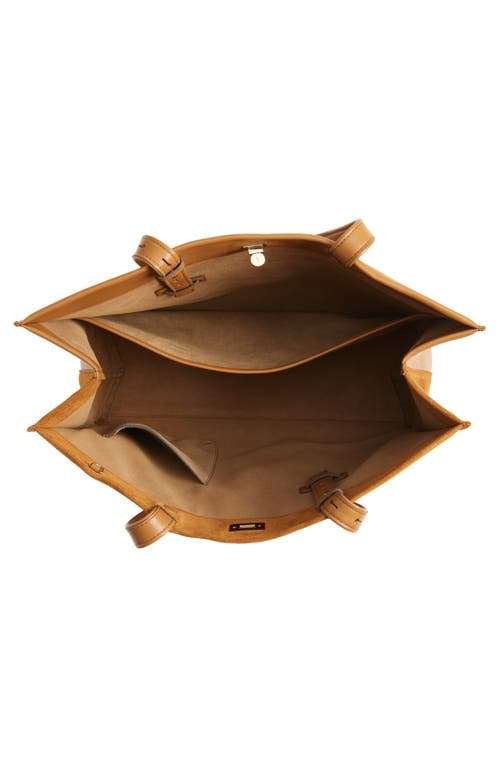 Anya Hindmarch Mortimer Small Leather And Suede Tote In Manilla