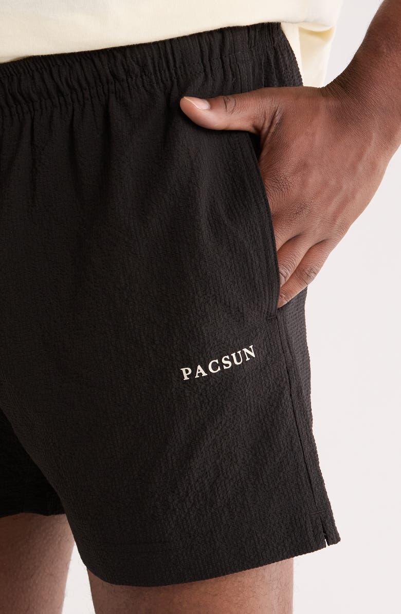 PacSun 4.5-Inch Seersucker Swim Trunks, Alternate, color, 