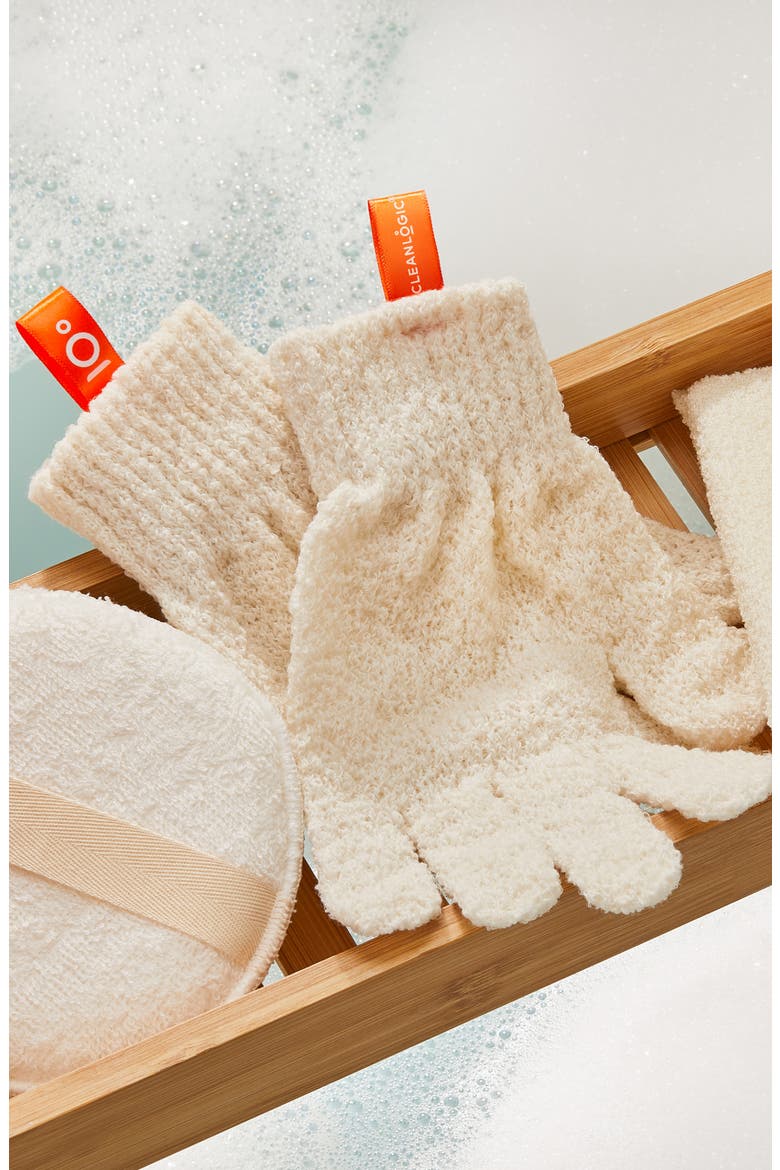 Exfoliating Body Gloves, Alternate, color, NO COLOR