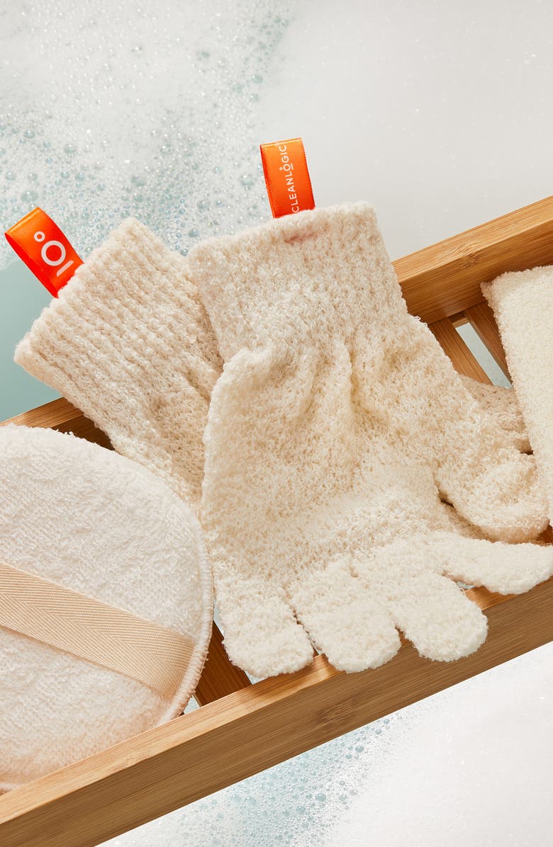 CLEANLOGIC Exfoliating Body Gloves, Alternate, color,
